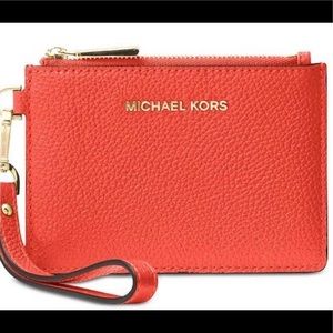 Michael Kors Small Key Card Leather Purse Wristlet
